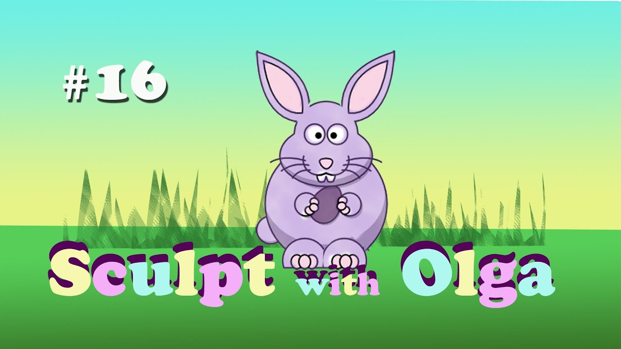 #16 Sculpt a Rabbit. Pre-school Clay Modeling. Пластилин для дошкольников. Искусство в детском саду.