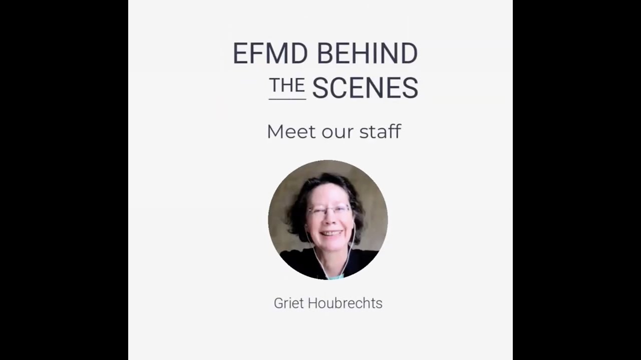EFMD behind the scenes - Meet our staff- Griet Houbrechts