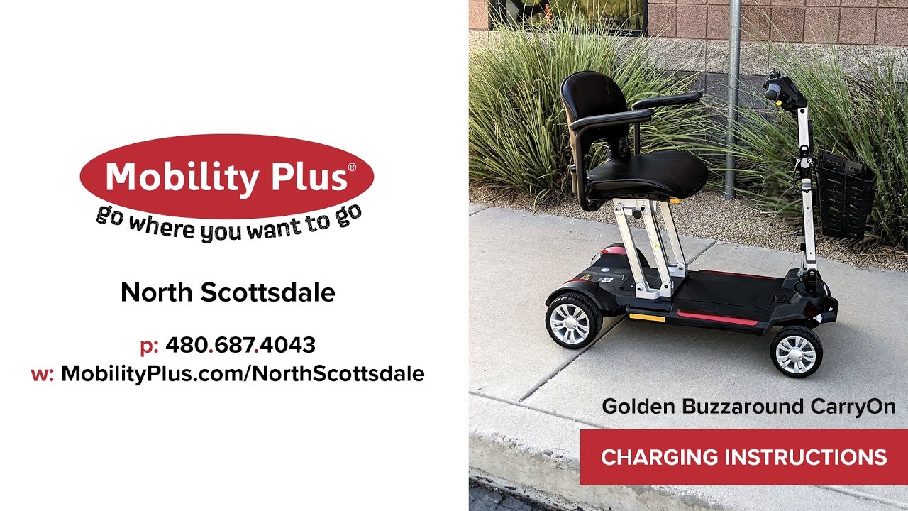 Golden Buzzaround Travel Folding Scooter - Easy Instructions for Charging
