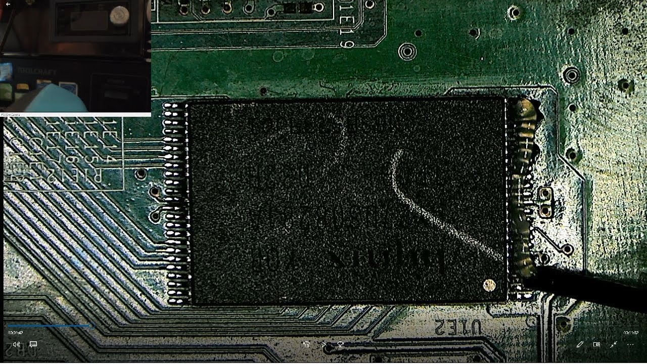 NAND TSOP48 - comment dessouder et ressouder à l'air chaud