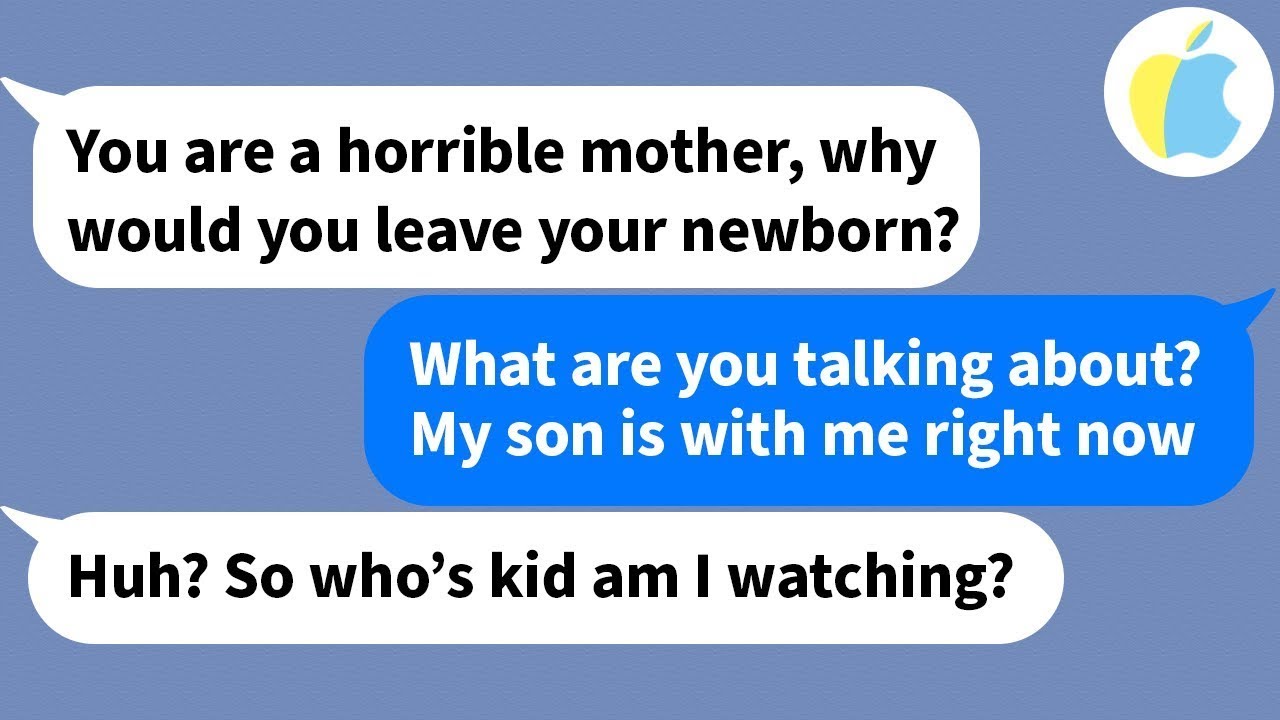【Apple】My motherin-law messaged me to tell me what a horrible mother I was for leaving a baby behind