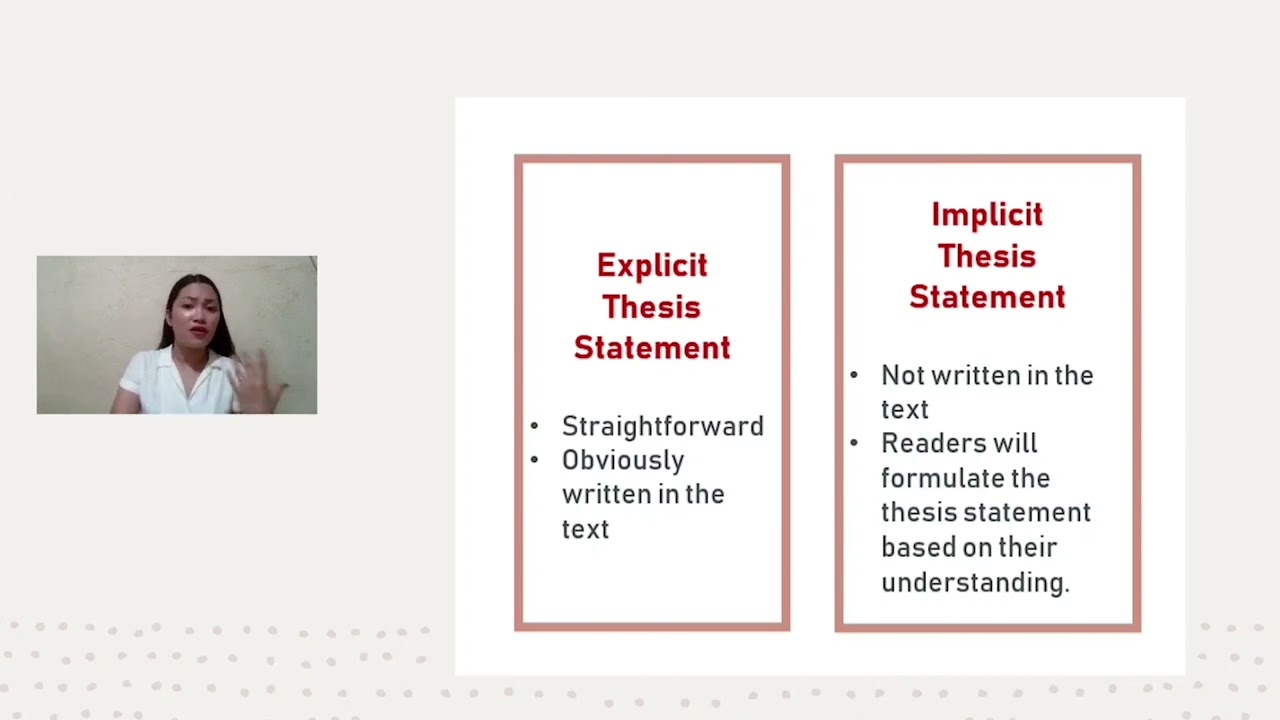 EAPP | Lesson 5: Thesis Statement of an Academic Text