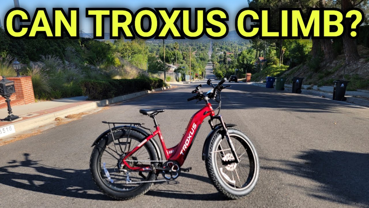 Steep Hill Climbing Test : Long Range Troxus Explorer Electric Bike 750W