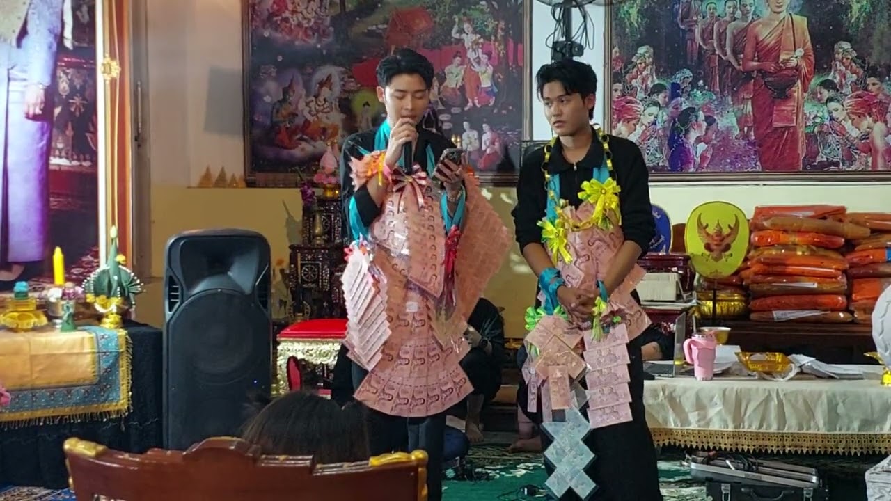 เดือนดับ ฟอร์ม ชลพิพรรธน์/โฟล์ค ณัฐกรณ ชูแสง ไมค์ทองคำ งานทอดกฐิน วัดท่าเจดีย์ สองพี่น้อง สุพรรณบุรี