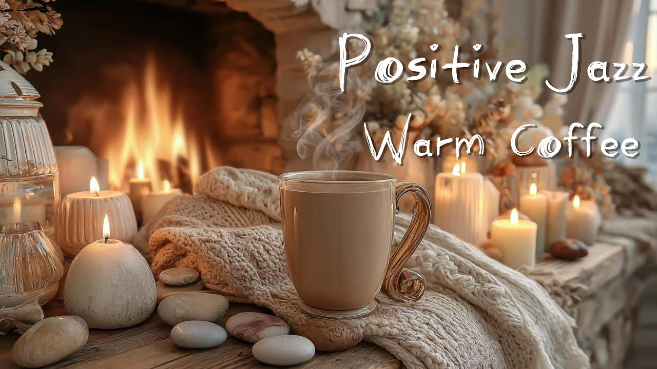 January Quiet Cozy Coffee ☕ Jazz Instrumental Ambience for Relaxation | Crackling Fireplace