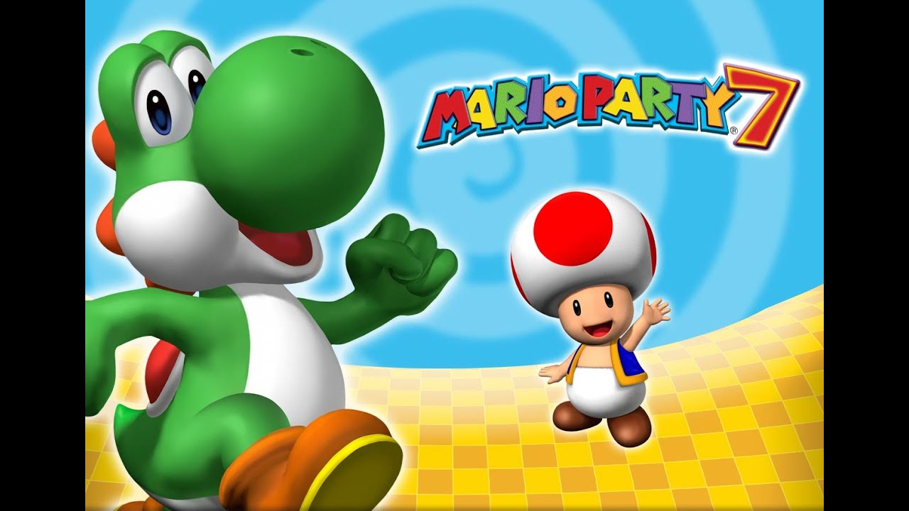 Mario Party 7 Neon Heights Gameplay With Toad & Yoshi (Less Than 4 Hour Video)