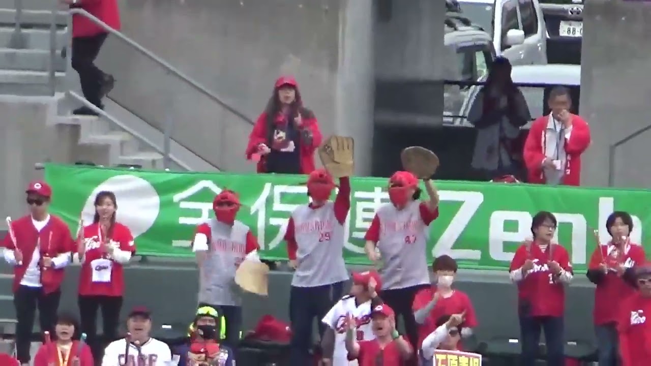 カープファンの謎の3人組による独特な応援③　石原貴規の応援　2025.4.12