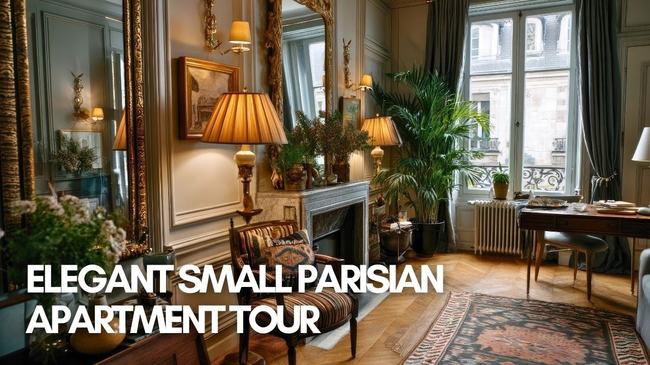 Elegant Small Parisian Apartment Tour | Studio Decorating Ideas That Make Tiny Look Luxe