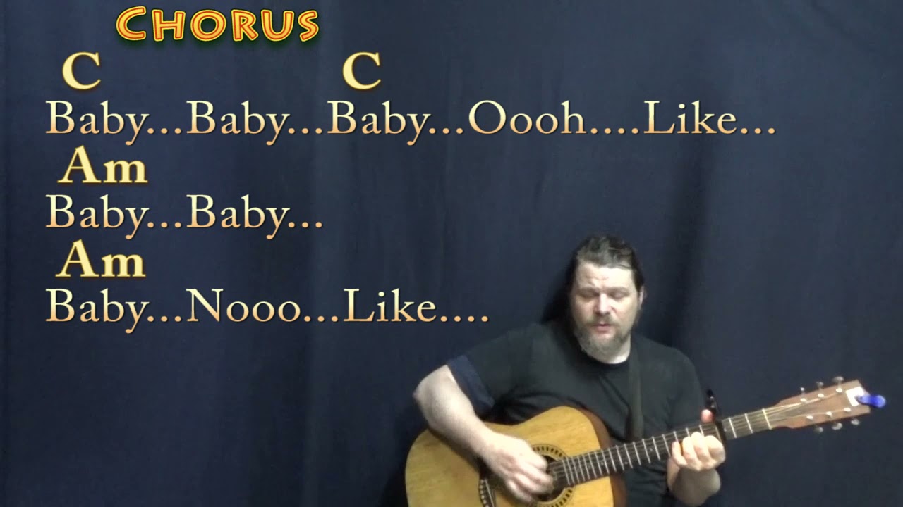 Baby (Justin Bieber) Strum Guitar Cover Lesson with Chords/Lyrics - Capo 3rd Fret