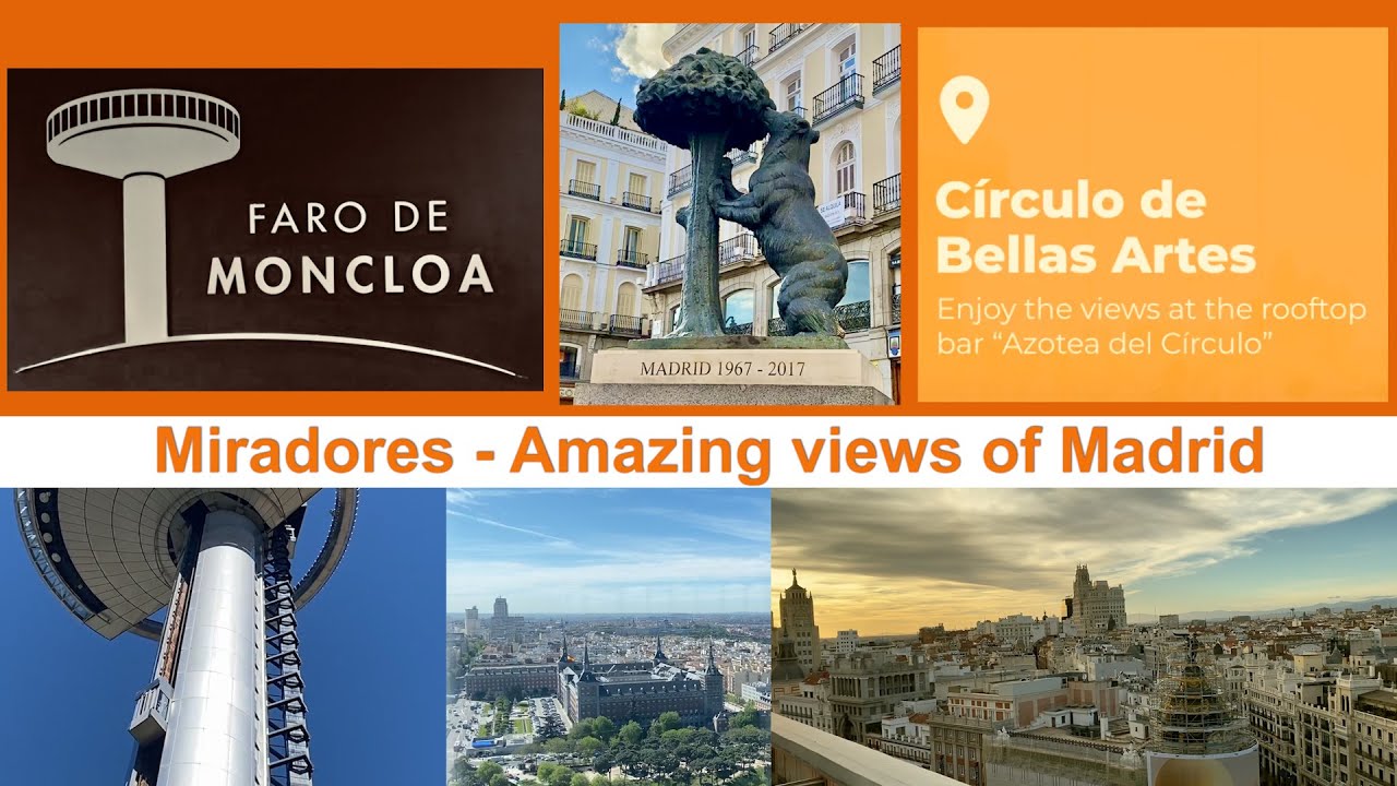 Dos Miradores - including Faro de Moncloa -  maybe the BEST viewpoint in Madrid!