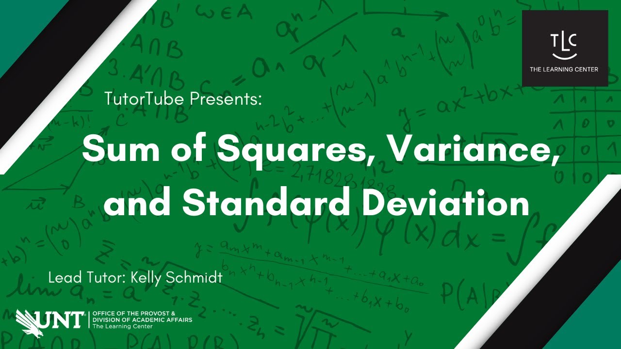 Sum of Squares, Variance, and Standard Deviation