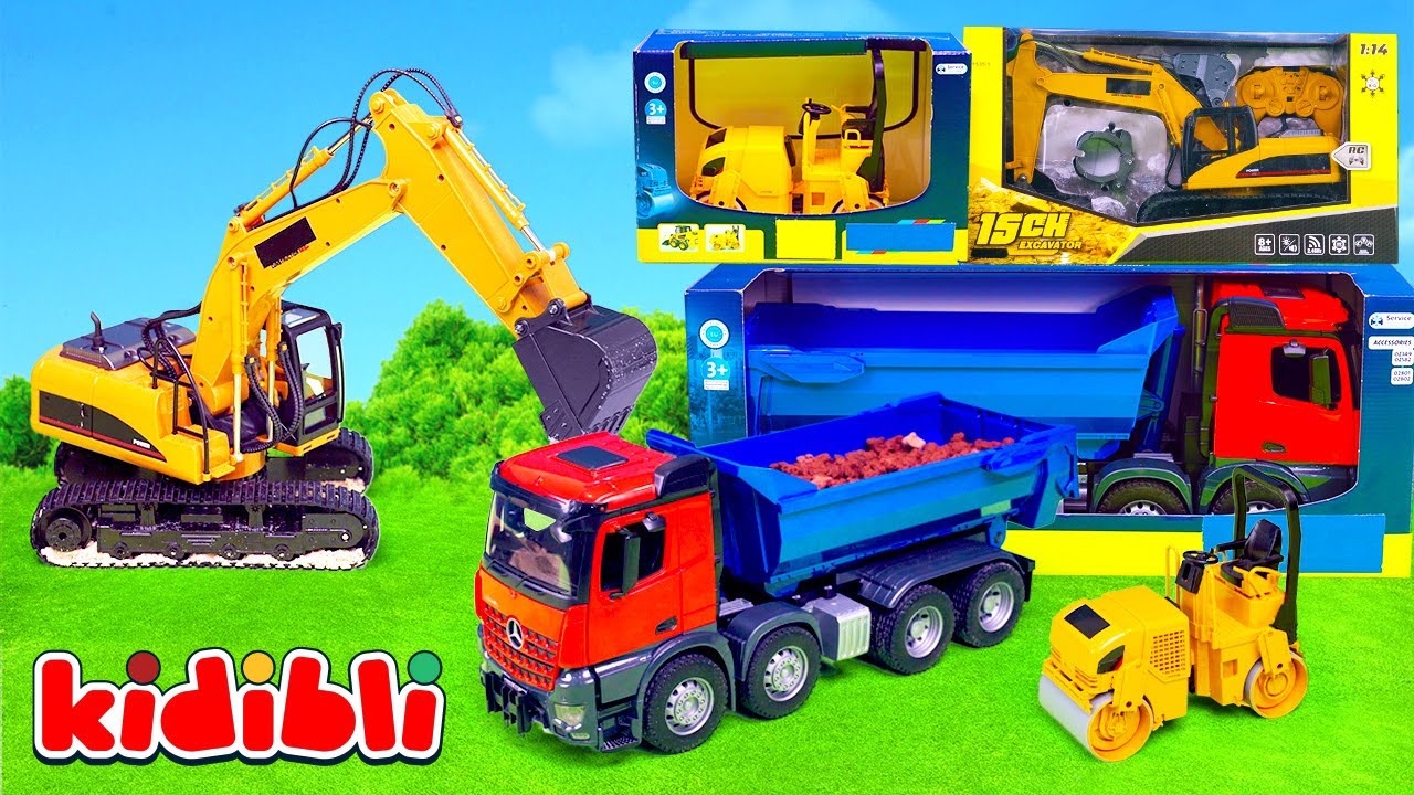 Giocattolo da Costruzione Ripara la Strada 🚧 Escavatore e Veicoli da Cantiere per Bambini | Kidibli