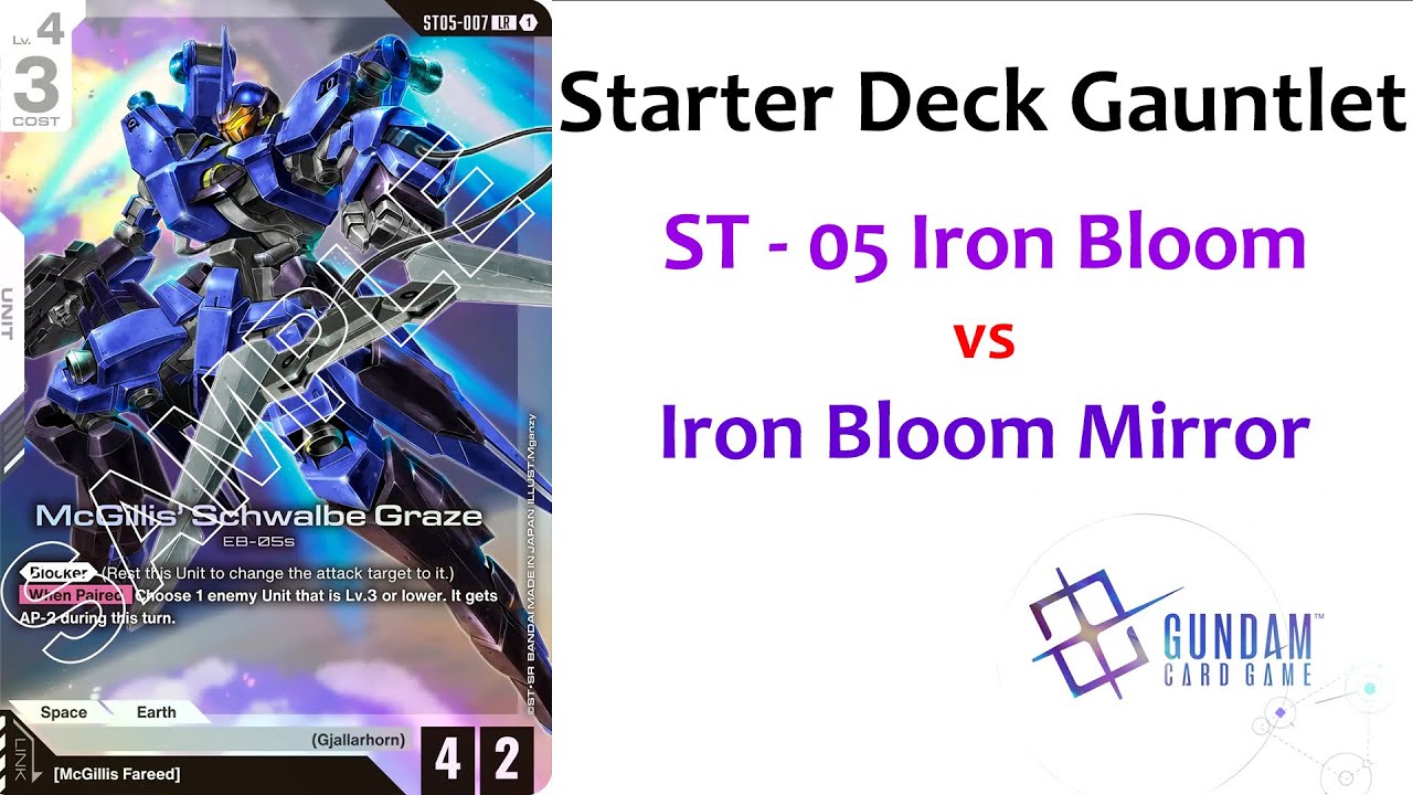 Learn to Play the Iron Bloom Mirror Match | Beware Epic Misplays! | Gundam TCG Starter Deck Gauntlet