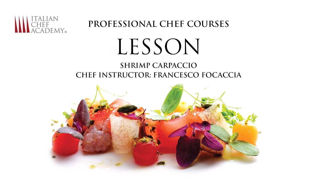 Shrimps Carpaccio |  Recipe by Italian Chef Academy