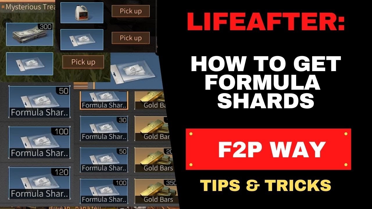 LIFEAFTER | HOW TO GET FORMULA SHARDS AS F2P | GETTING FORMULA SHARDS WITH HARDWORK