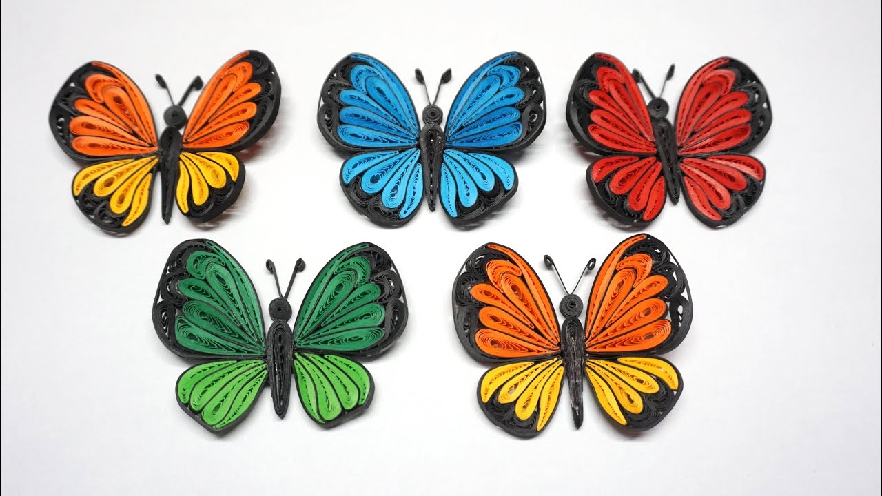 Quilling Butterfly Tutorial | DIY Paper Butterfly Home Decoration