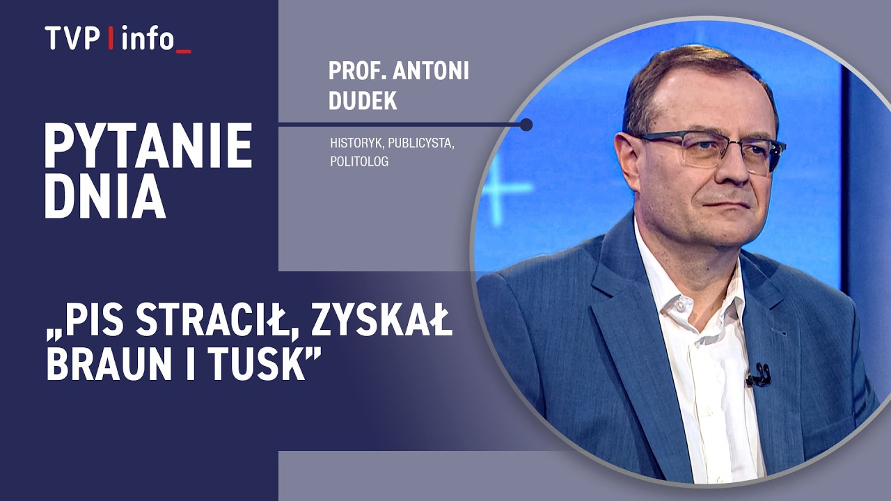 Rok prezydentury Nawrockiego. Antoni Dudek: PiS stracił, zyskał Braun i Tusk | PYTANIE DNIA