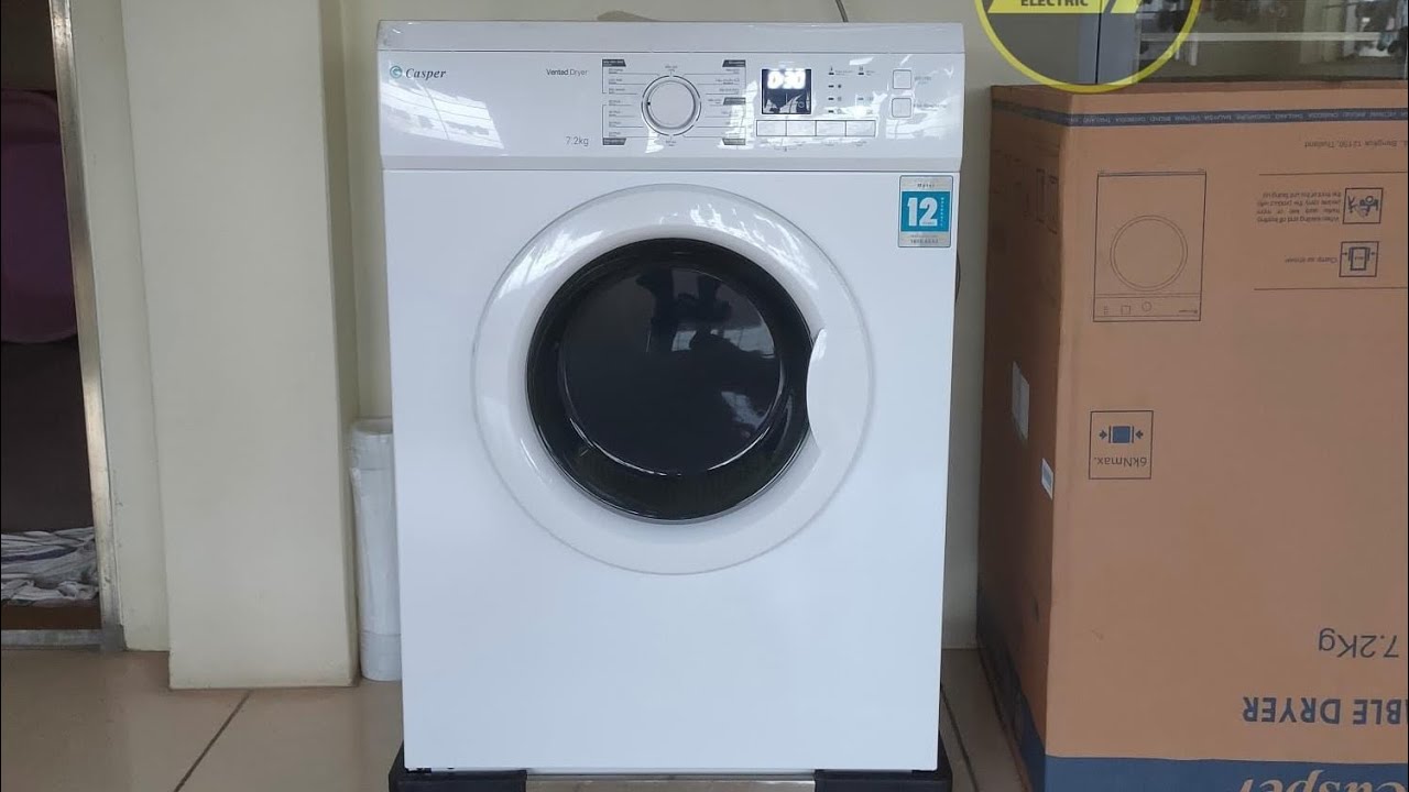 Máy Sấy Quần Áo Thông Hơi Casper 7,2Kg TD-72VWD Giá Bình Dân