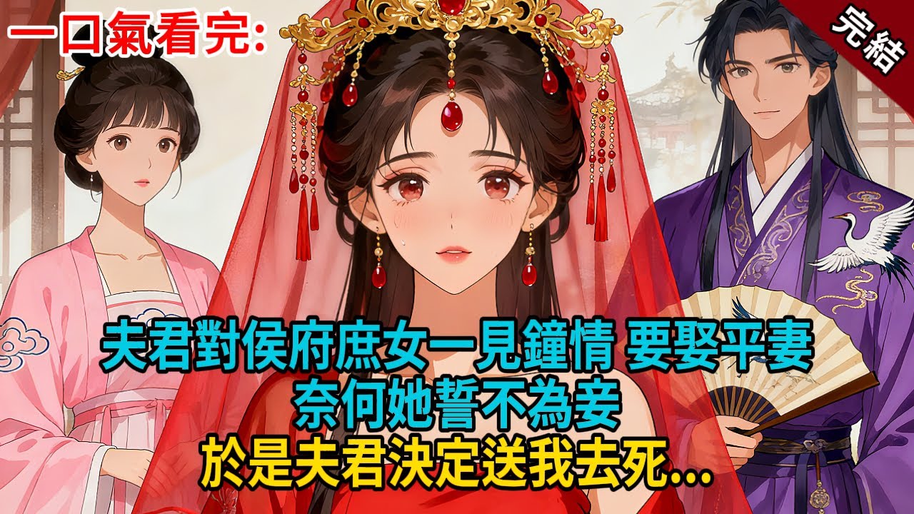 夫君對侯府庶女一見鐘情，要娶平妻；奈何她誓不為妾。於是夫君決定送我去死...