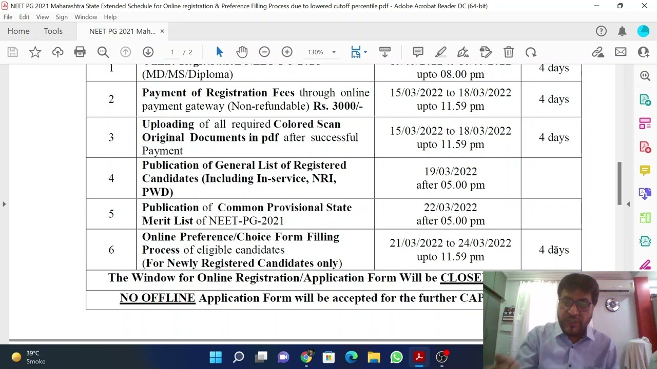 NEET PG 2021: Maharashtra State Mop-Up & Institutional Round Counselling Explanation