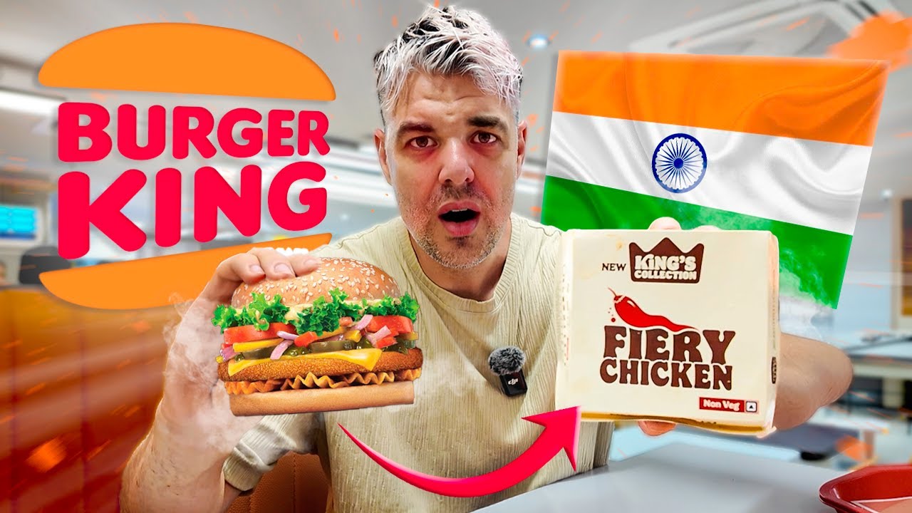 ASÍ es un BURGER KING en INDIA 🇮🇳 *ESTO SÍ QUE NO LO ESPERABA 🥵🍔*