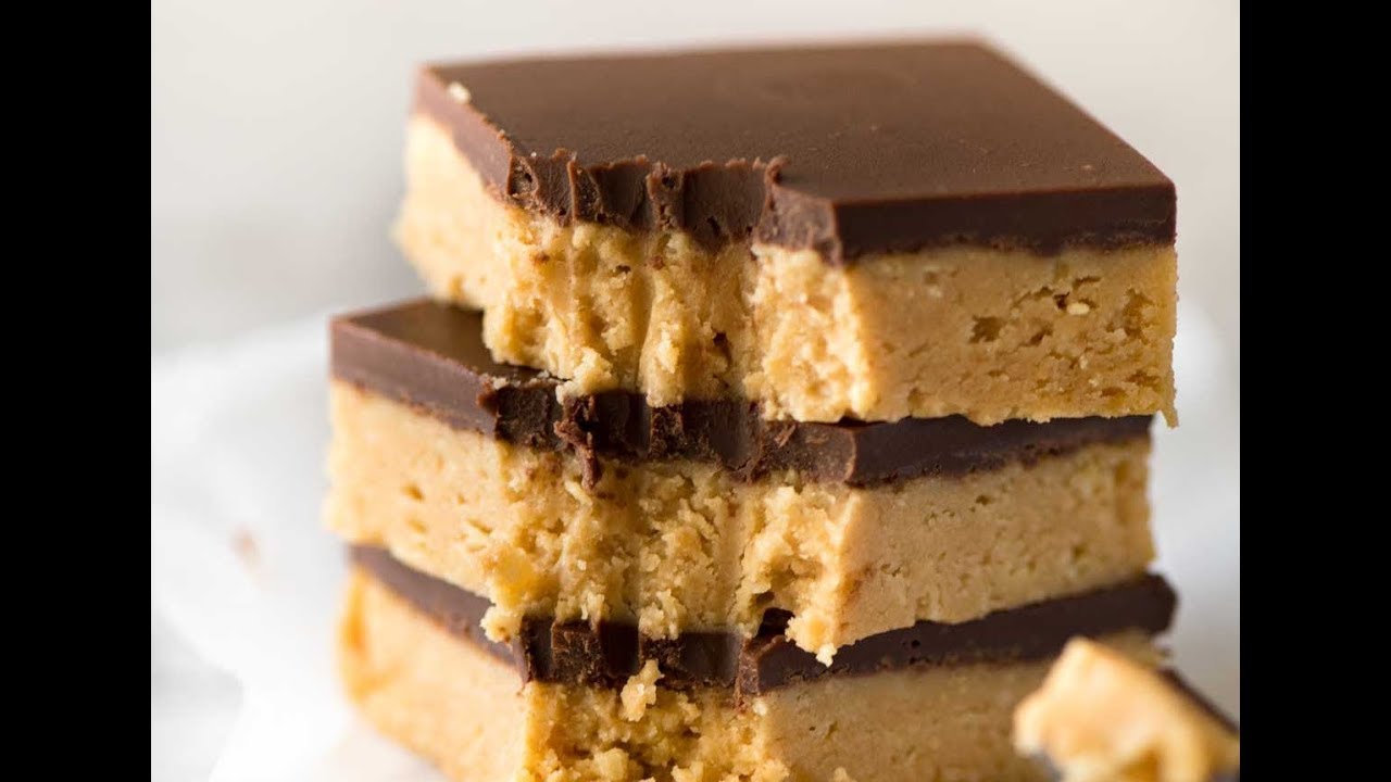 Peanut Butter Chocolate Bars (SUPER QUICK!)