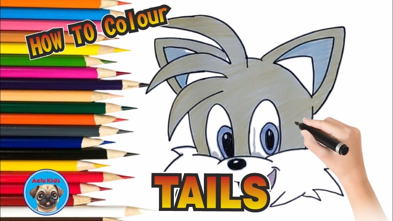 How to Colour Tails for Kids | Easy Colouring Step by Step – Aelu Kids