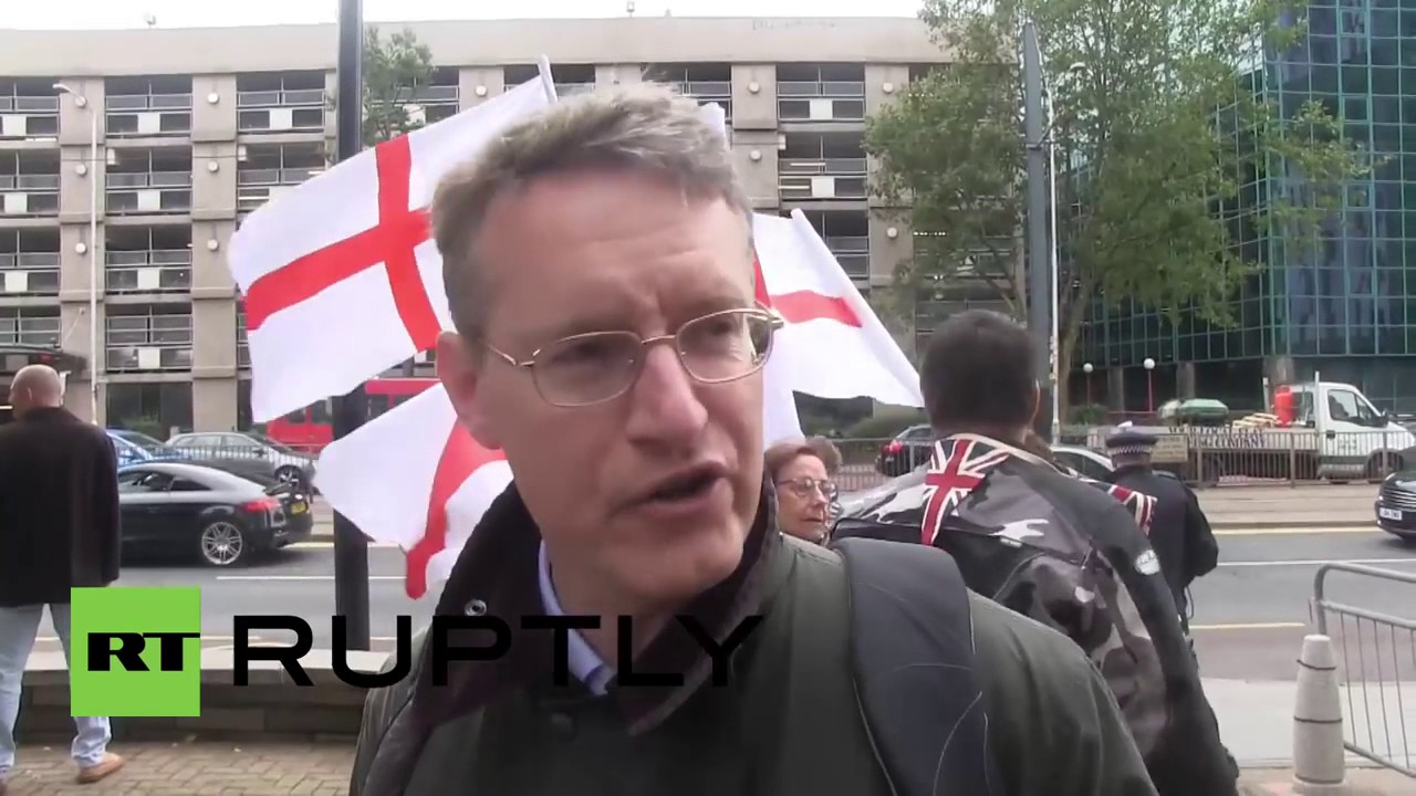 Jez Turner hijacks BNP anti-immigration event by giving harmful Nazi salute