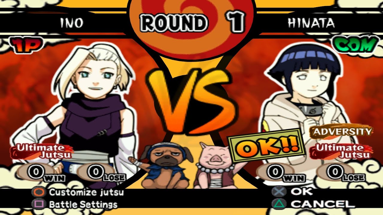 Ino VS Hinata (INSANE) - Naruto Shippuden Ultimate Ninja 4