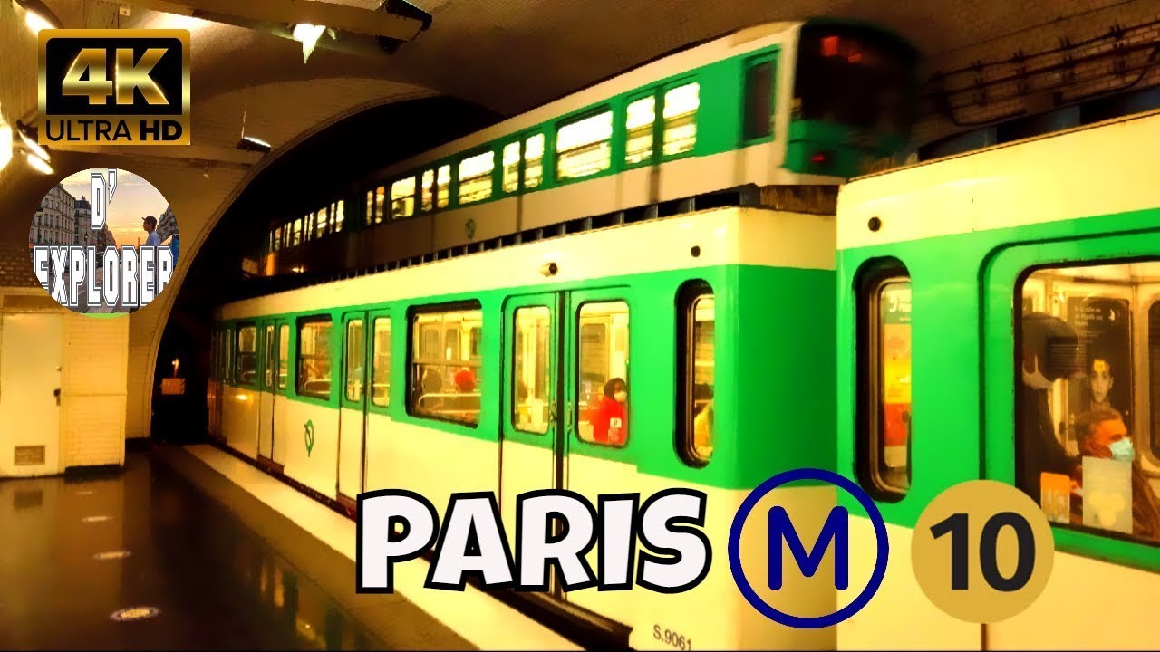 【4K】🇫🇷Unique Metro in Paris 》Mirabeau Station Line 10,Train Model MF67