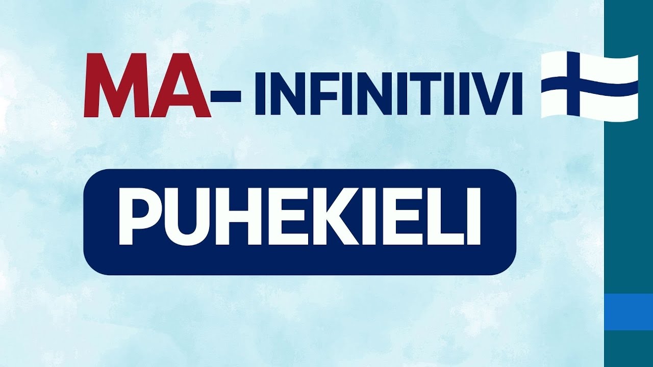 Puhekieli MA-infinitiivi: Mä meen ostaan ruokaa huomiseks!
