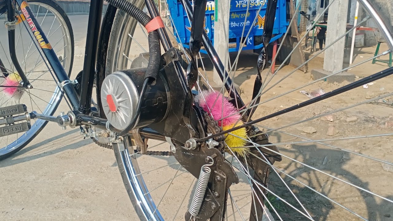 DIY How to make simple bicycles to electric cycle with 250 watt moter Full Details