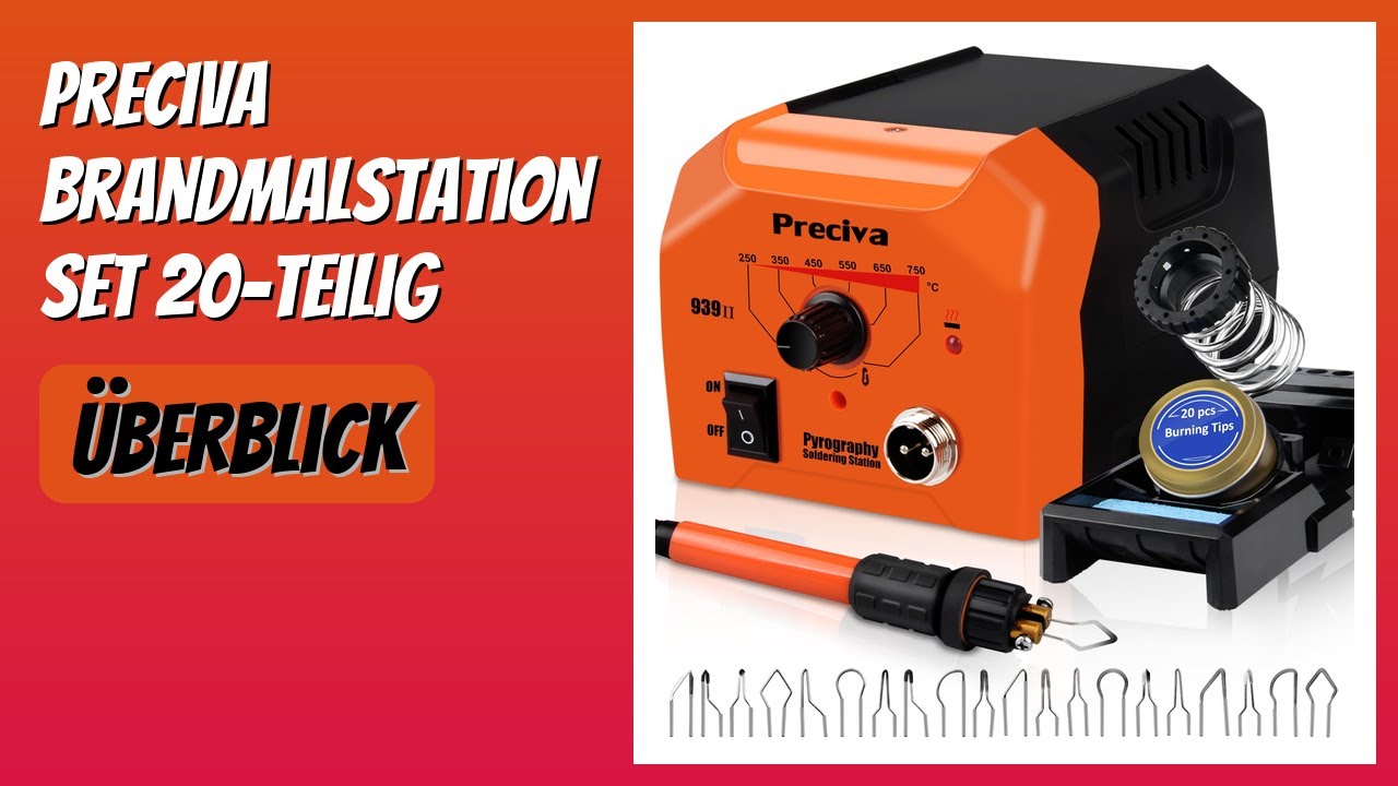 BEWERTUNG (2025): Preciva Brandmalstation Set 20-teilig. Infos