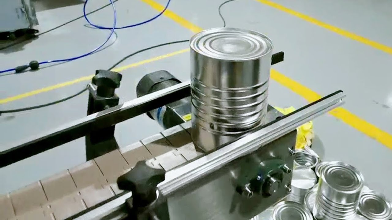 Fully automatic powder filling canning line tested for KSA customer metal tins filler seamer