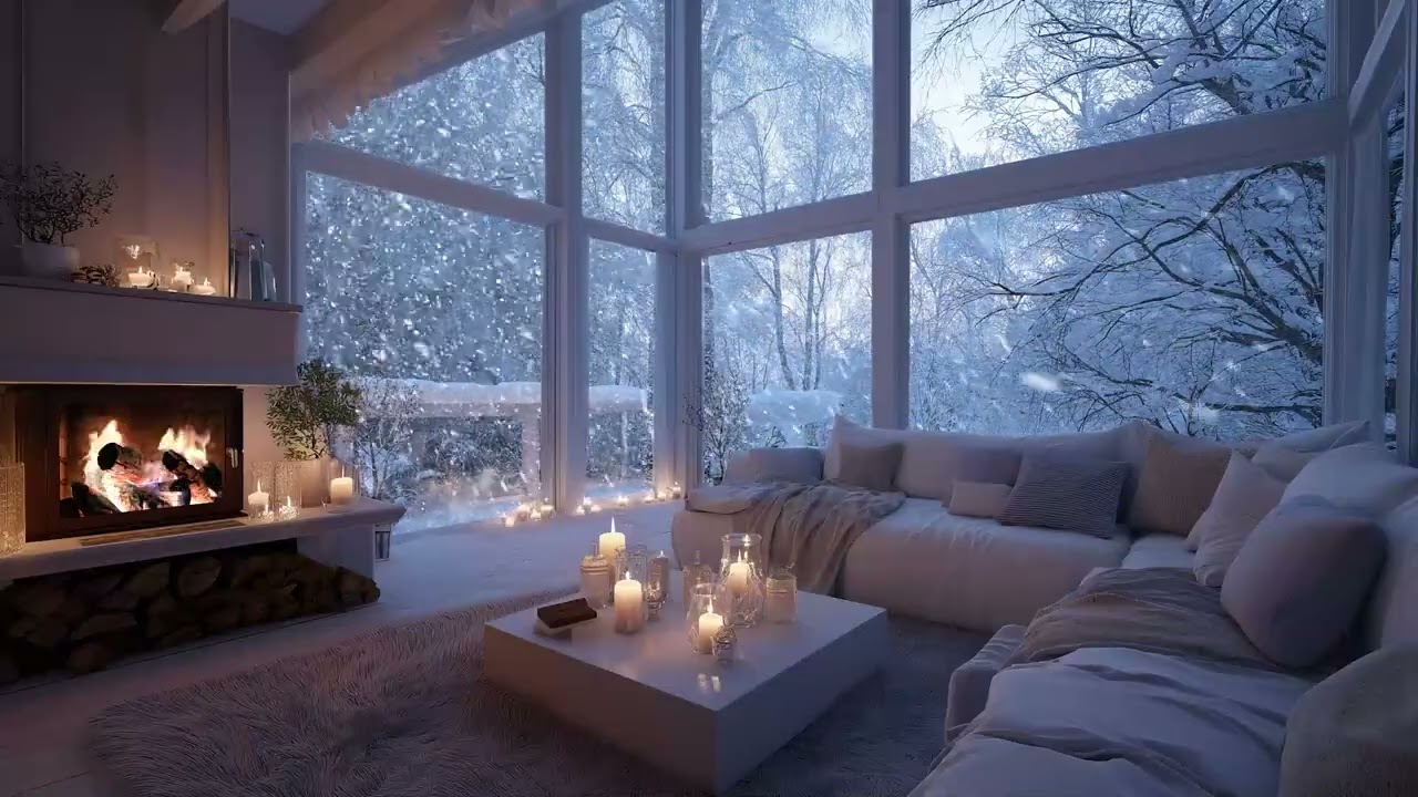 Winter Snow Outside the Window ❄️ 3H Calm Piano for Focus, Relaxation & Anxiety Relief
