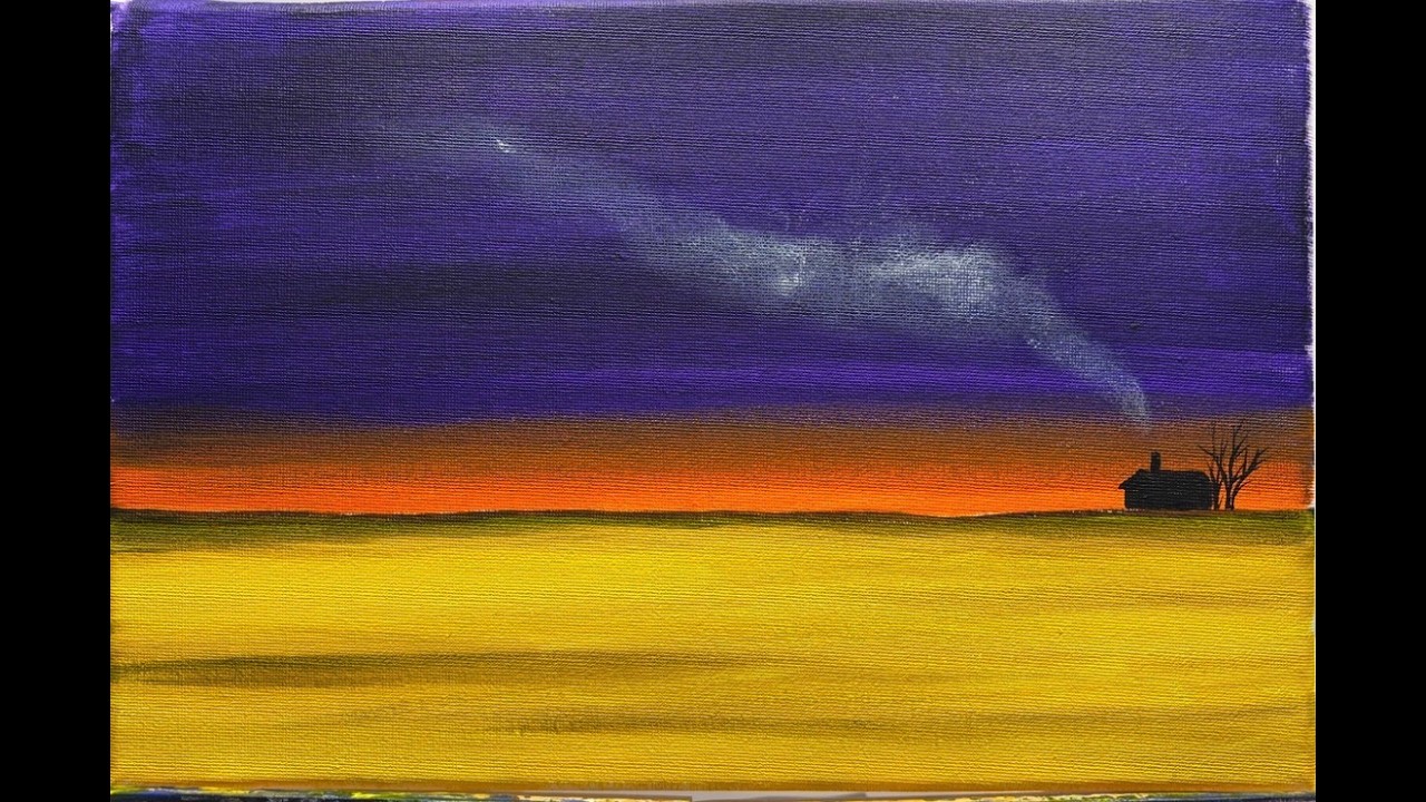 Minimalism and space in pictures, acrylic painting for beginners, landscape painting