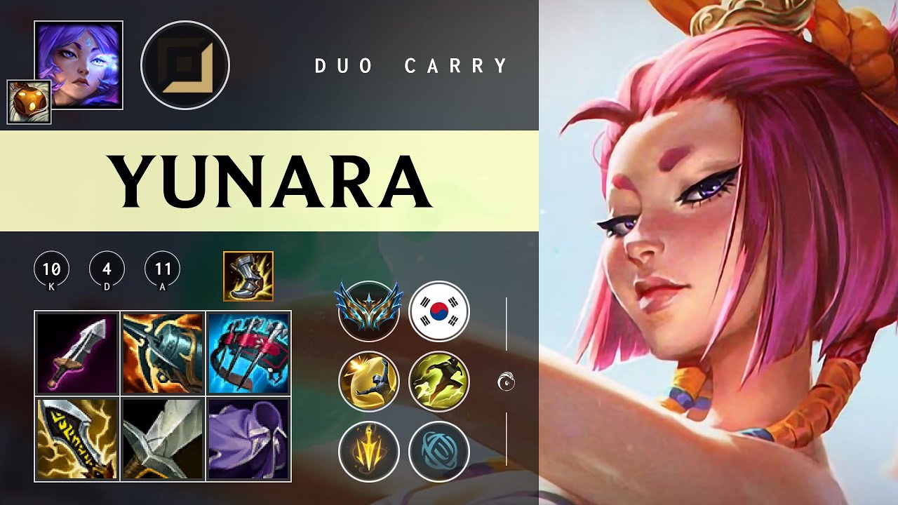 Yunara Carry vs Aphelios - KR Challenger Patch 26.02