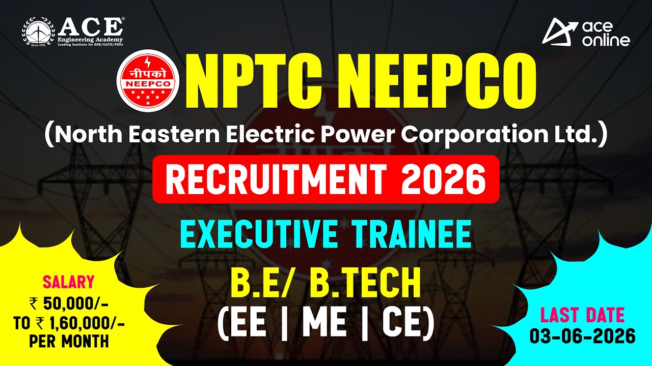 Набор персонала в NPTC NEEPCO в 2026 году | Стажер-руководитель | Заработная плата: от 50 000 до ...