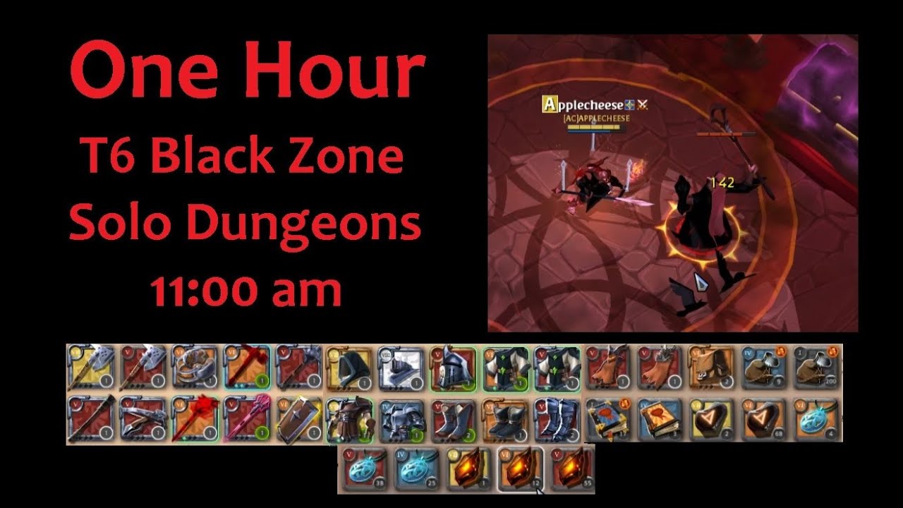 One Hour of Solo Dungeons T6 Black Zone - Albion Online