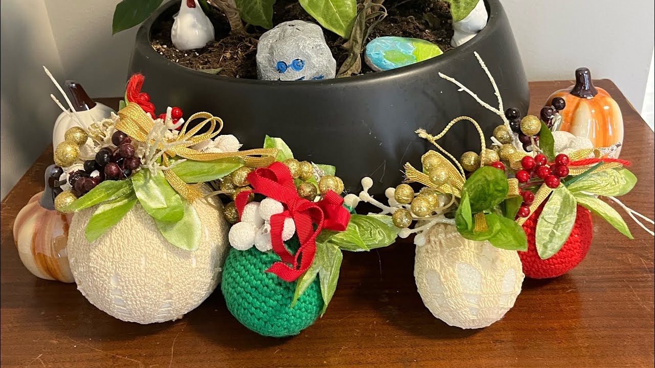 Cómo decorar bolas tejidas en crochet