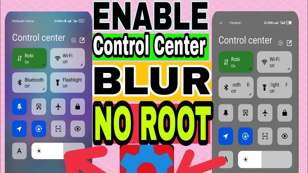 MIUI 12 control center  background blur enable without root.bd it gallery