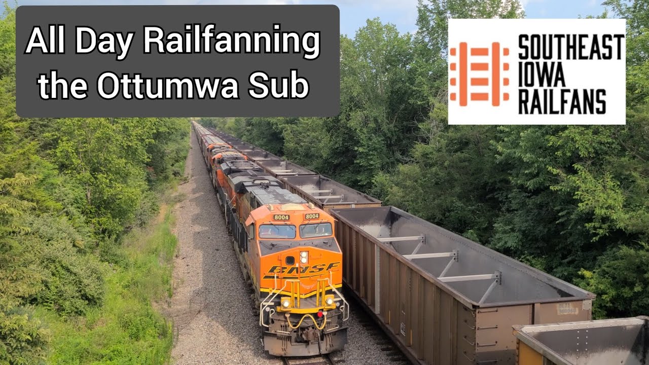 Trains on the BNSF Ottumwa Subdivision July 23rd, 2024