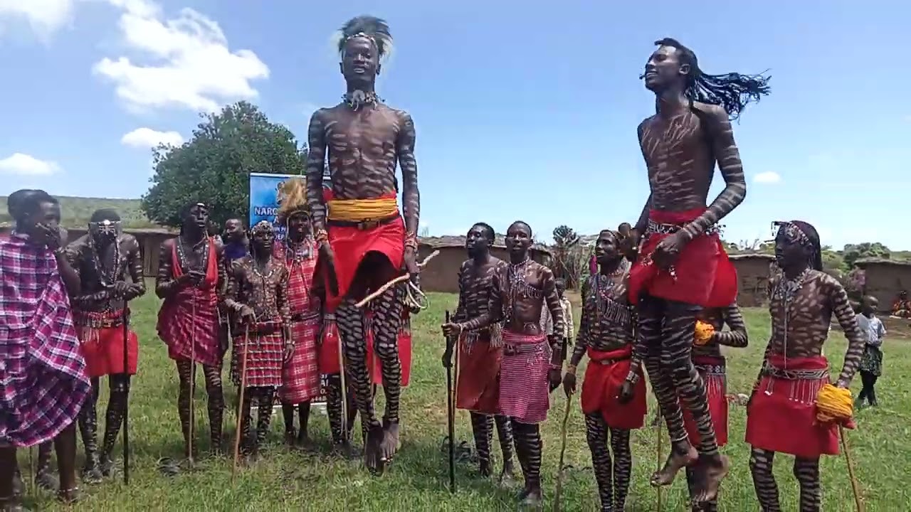 The Maasai Morans potrays their Jumping skills. So magnificent