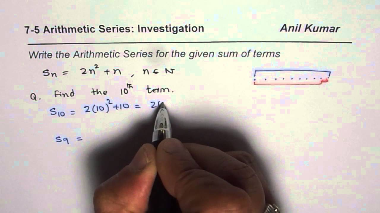 How to Write Arithmetic Series From The Given Sum Critical Thinking | Grade 11 | IITJEE