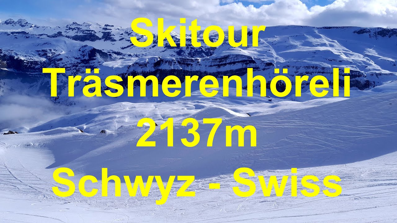 Skitour ↗️ Träsmerenhöreli 2137m ⤵ Schwarzenbach, Bisistal @ Schwyz Switzerland 🎿⛰️⛅