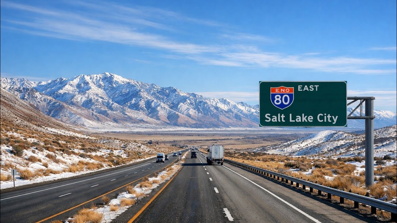 Morning Drive on I-80: Reno to Salt Lake City