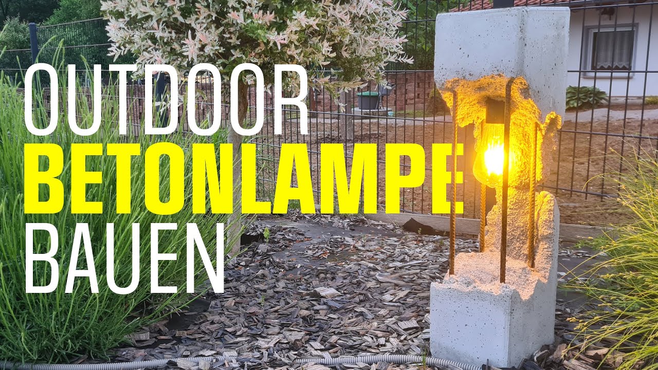 Rustikale Beton-Gartenlampe mit 12V für unter 25€