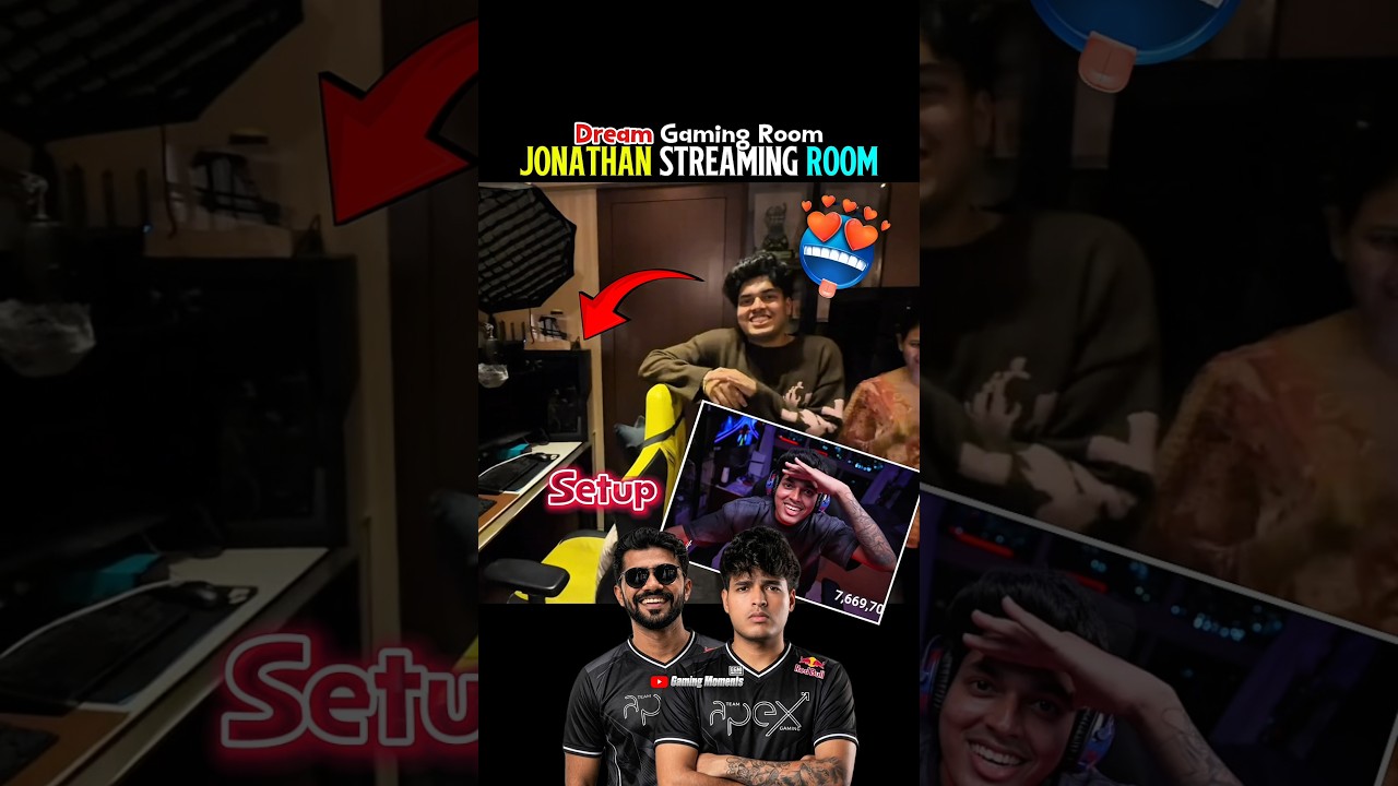 Jonathan's Beautiful Gaming Room 😍🖤 #jonathan #bgmi #shreemanlegend #tagontop