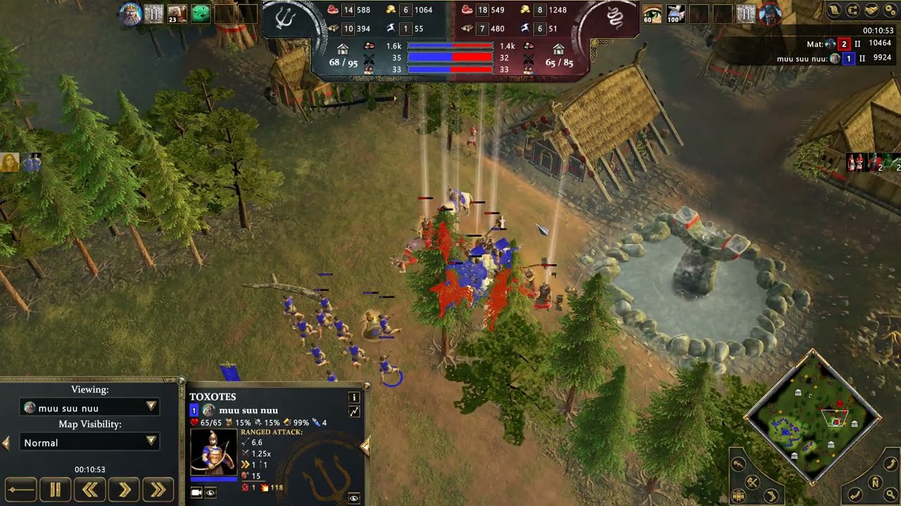 trading armies multiple times and crazy late game | Age of Mythology -- Poseidon vs Loki