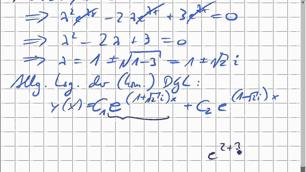 09D.2 komplexe Exponenten bei linearer Differentialgleichung 2. Ordnung
